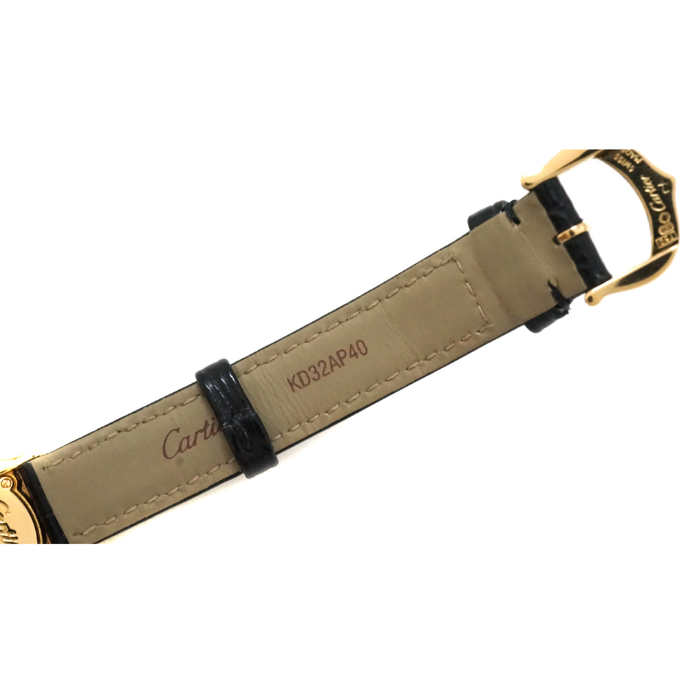電池交換済 Cartier カルティエ ベニュワール W1506056 白 ホワイト アイボリー K18YG イエローゴールド 金無垢 純正ベルト レディース クォーツ【6ヶ月保証】【腕時計】【中古】 質屋かんてい局オンラインショップ / 北名古屋店 Carter【カルティエ