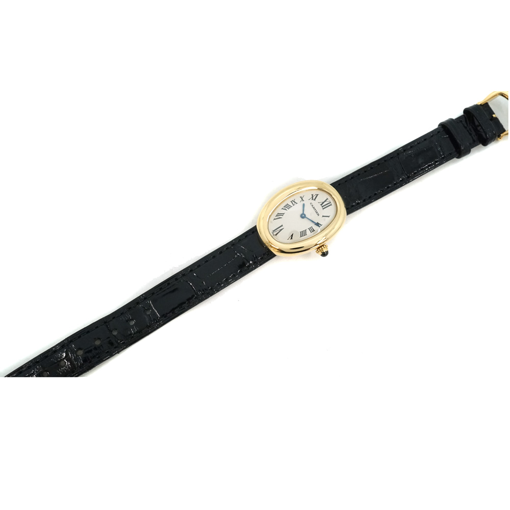 電池交換済 Cartier カルティエ ベニュワール W1506056 白 ホワイト アイボリー K18YG イエローゴールド 金無垢 純正ベルト レディース クォーツ【6ヶ月保証】【腕時計】【中古】 質屋かんてい局オンラインショップ / 北名古屋店 Carter【カルティエ