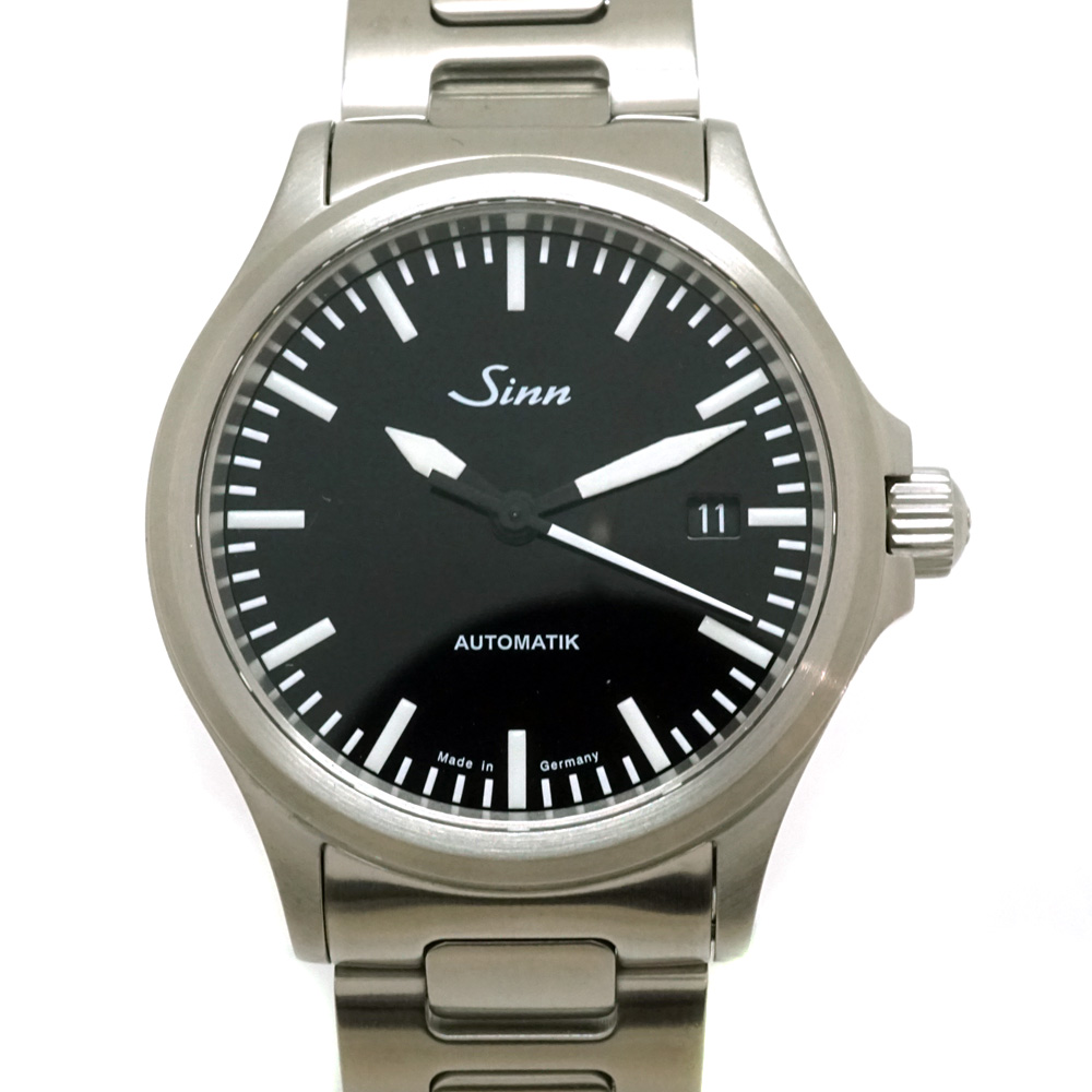 ジン Sinn 556 オートマチック シンプル ブラック 腕時計【中古】