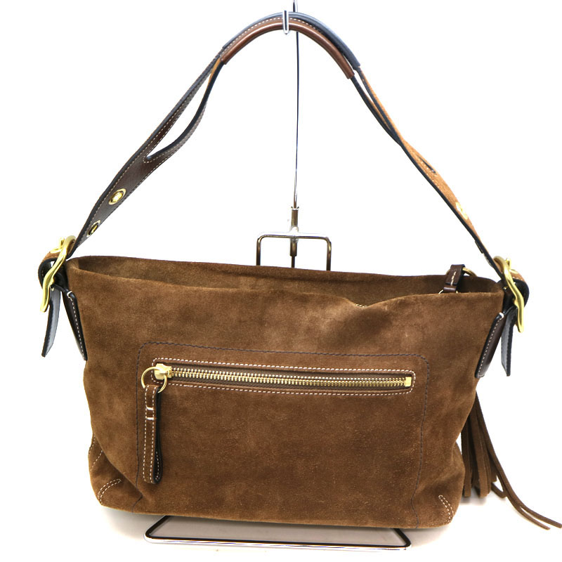 COACHブラウンスエードハンドバッグ Coach バックル スエードハンドバッグ | ブラウン | FARFETCH JP