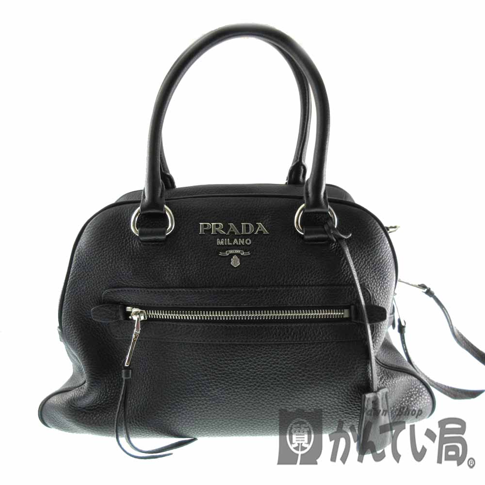 PRADA【プラダ】1BB054　2WAYショルダーバッグ　レザー　ブラック系　ブランド　ファッション　レディース　鞄　 ハンドバッグ【中古】USED-AB【7】k20-6378　質屋　かんてい局春日井店