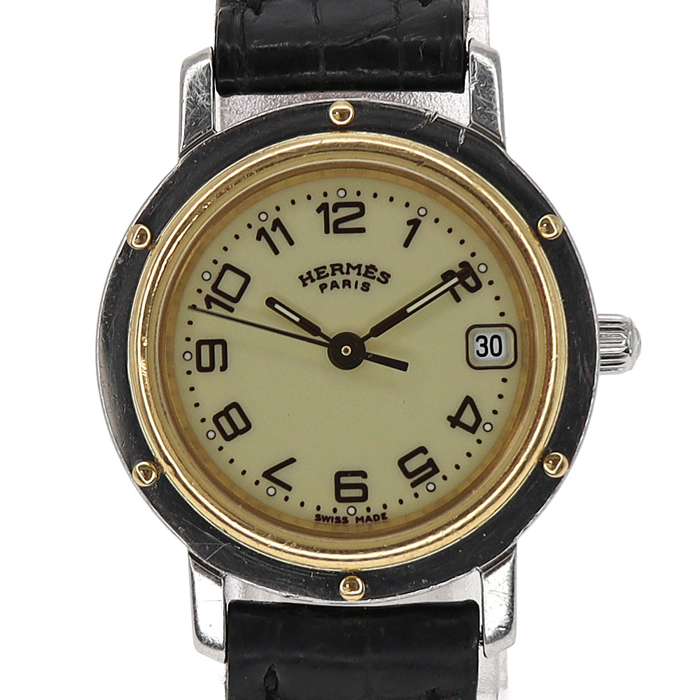 エルメス Hermes CL4.220 クリッパー アイボリー【中古】