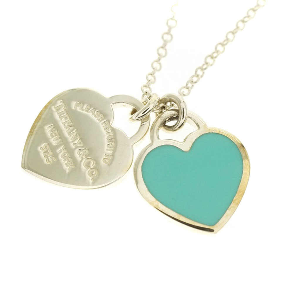 定番【Tiffany&Co】ティファニー ダブルハート ネックレス/ミニ Tiffany】ダブル ハート タグ ペンダント （ミニサイズ