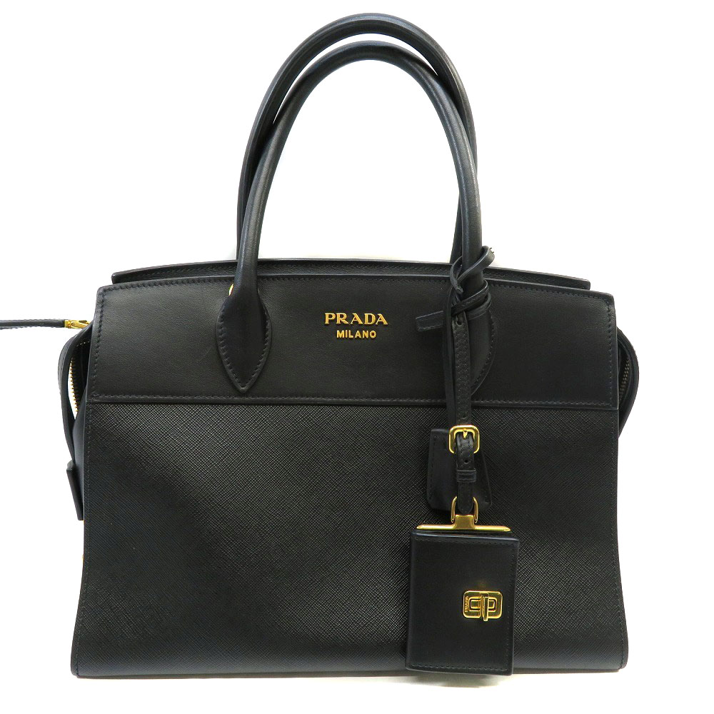 PRADA ブラック ハンドバッグ 鍵付き PRADA プラダ ハンドバッグ 1BG464 2CYA V 8OM F0002 レディース