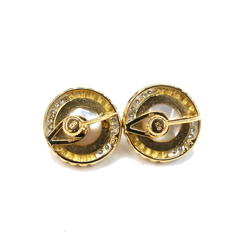 金K18プラチナPt900　パール　イヤリング 質屋かんてい局オンラインショップ / 北名古屋店 K18 18金 Pt900