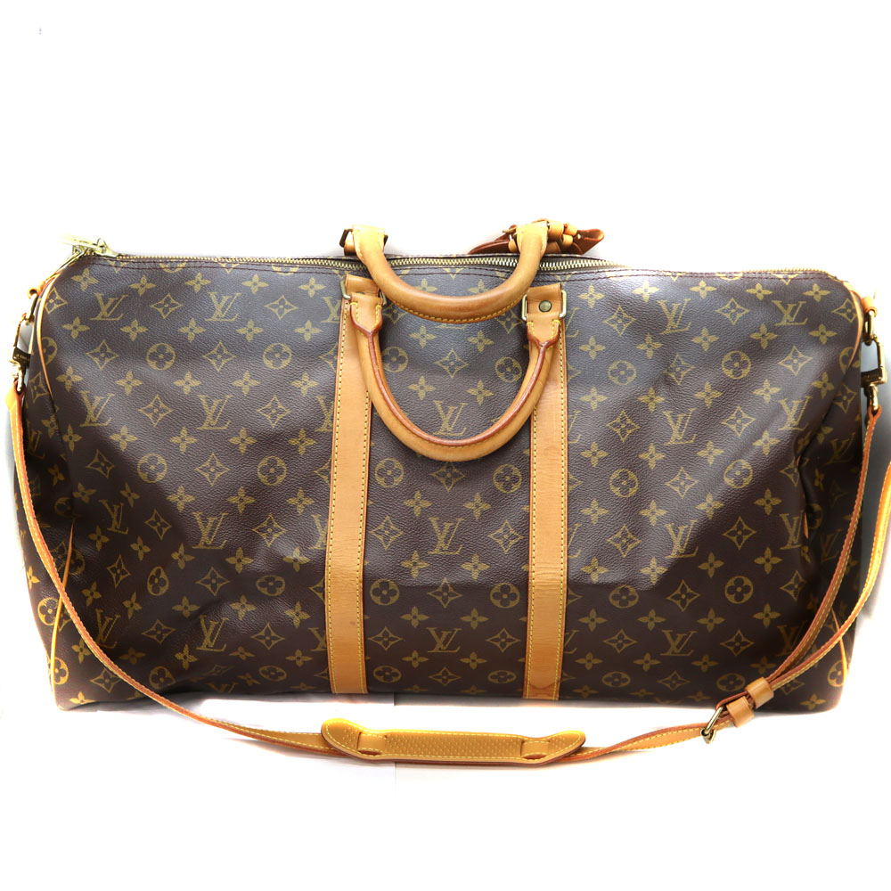 LOUIS VUITTON【ルイ・ヴィトン】　M41414　キーポルバンドリエール55　鞄　ボストンバッグ　モノグラムキャンバス　茶/ブラウン系　LV　 ユニセックス【中古】USED-6　質屋　かんてい局茜部店　A22-10340