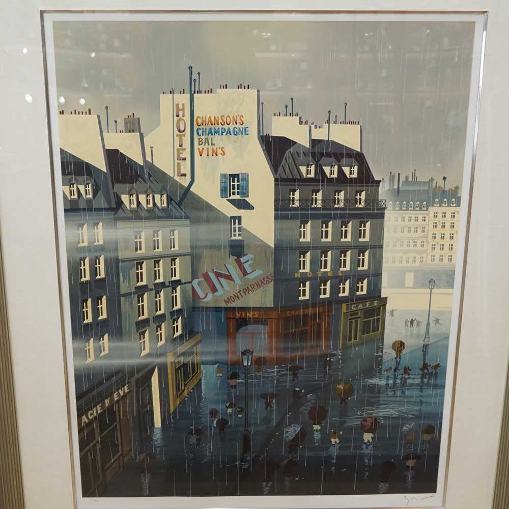 質屋かんてい局オンラインショップ 絵画 ヒロ ヤマガタ 山縣博導 レイニィーディ 233 250 風景 ビル ホテル 雨 インテリア アート 壁紙 絵 お洒落 デザイン画 アンティーク 中古 Used 6 質屋かんてい局北名古屋店 N 6524