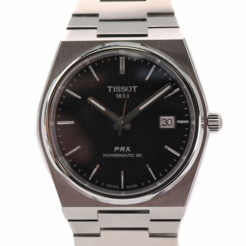 最高 TISSOT ティソ PRX パワーマティック80 黒文字盤 - 時計