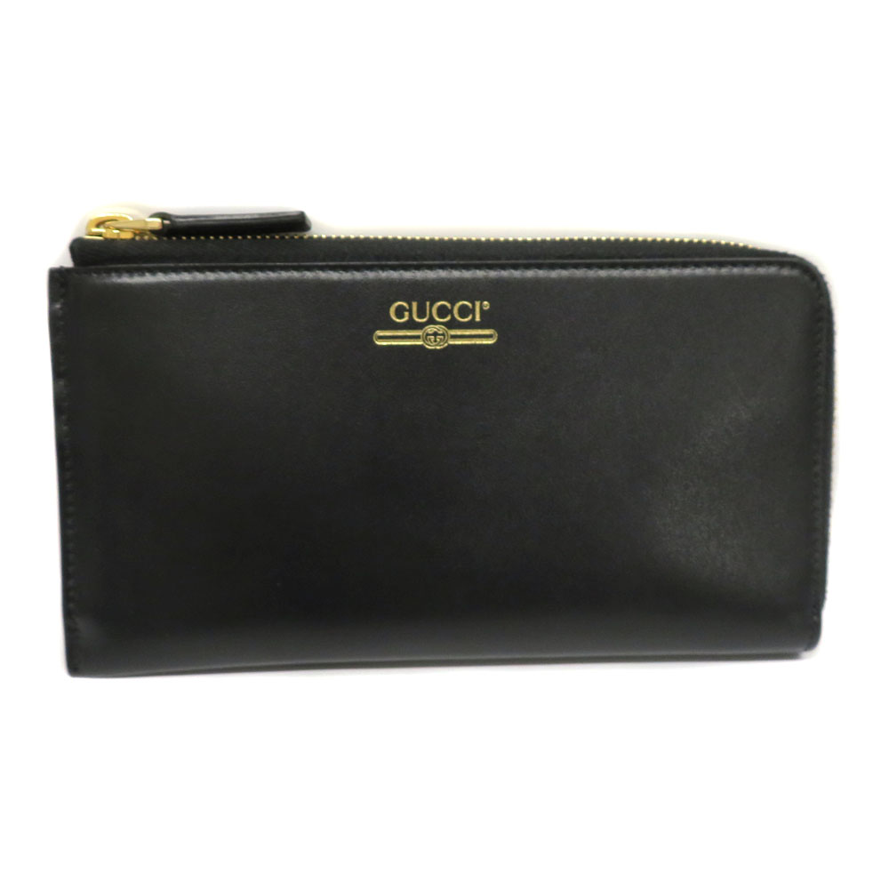 GUCCI 【グッチ】 573116 L字ファスナー長財布 レザー ブラック系 ロングウォレット 小物 メンズ レディース 美品 【中古】  USED-8 質屋かんてい局細畑店 h2208297