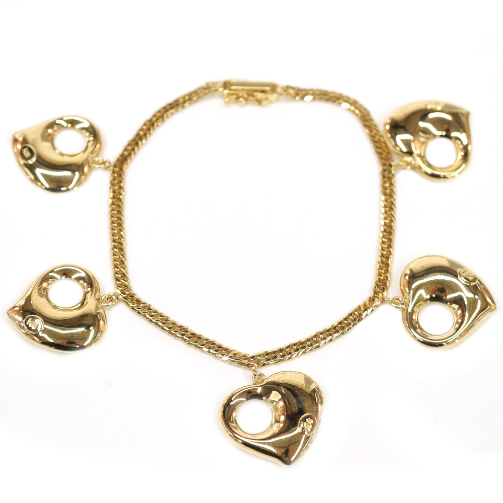 k18 ハート型チャーム ゴールドブレスレット 質屋かんてい局オンラインショップ / 北名古屋店 K18 ハートチャーム