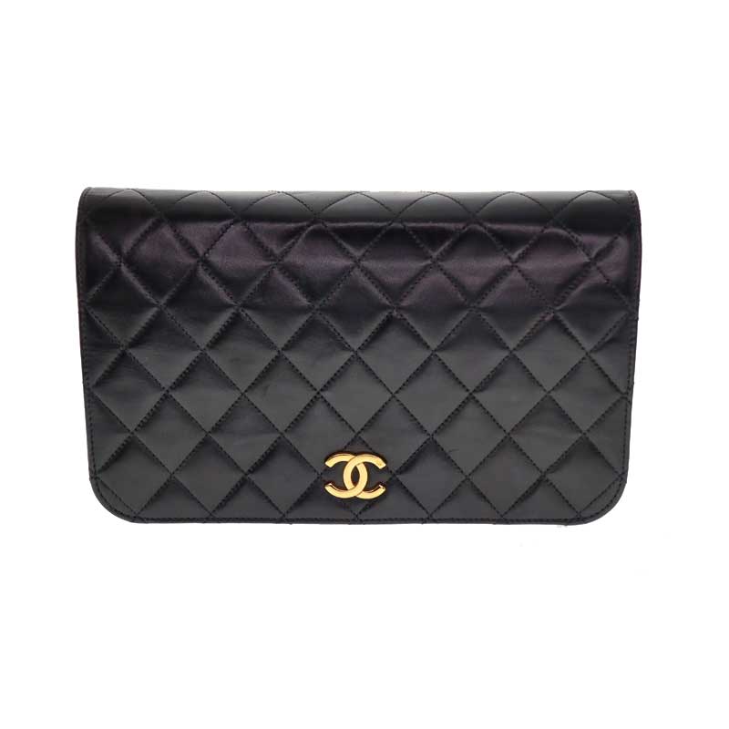 CHANEL シャネル ラムスキン マトラッセ ココマーク フルフラップ