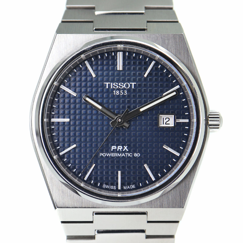 【極美品】ティソ　パワーマチック　自動巻　T137407A 箱付　ターコイズブル 極美品】ティソ パワーマチック 自動巻 T137407A 箱付 ターコイズブル