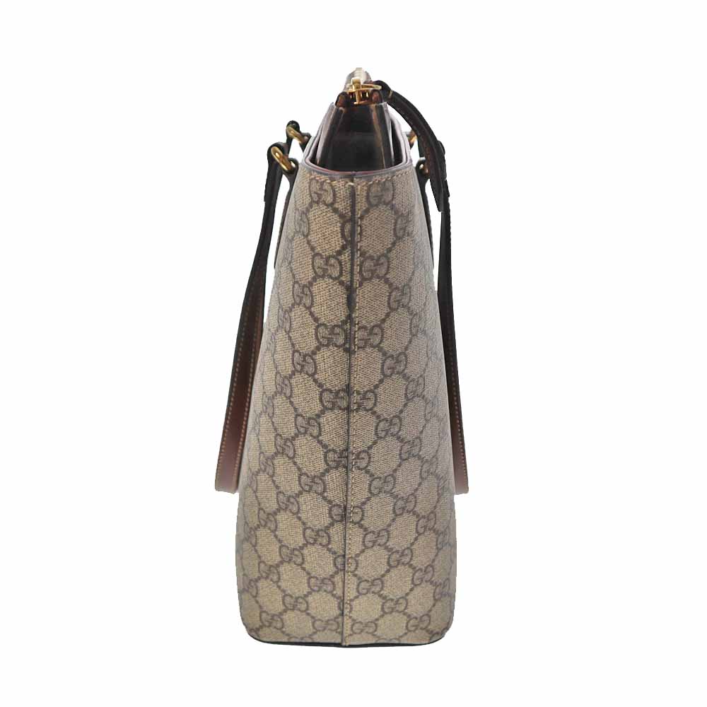 Gucci GGスプリーム トートバッグ ベージュ/ブラウン　本革 GUCCI グッチ GGスプリーム トートバッグ ショルダーバッグ 2WAY