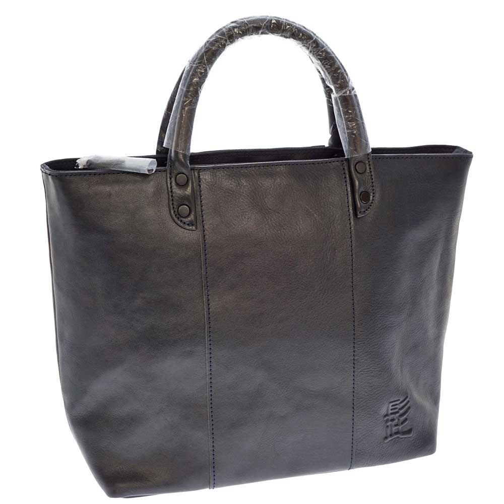 HARVEST LABEL【ハーベストレーベル】髭バッグ トートバッグ ダークネイビー レザー ビジネスバッグ 仕事鞄 ハンドバッグ ロゴ メンズ【中古】USED-8 質屋かんてい局北名古屋店 n20-7265