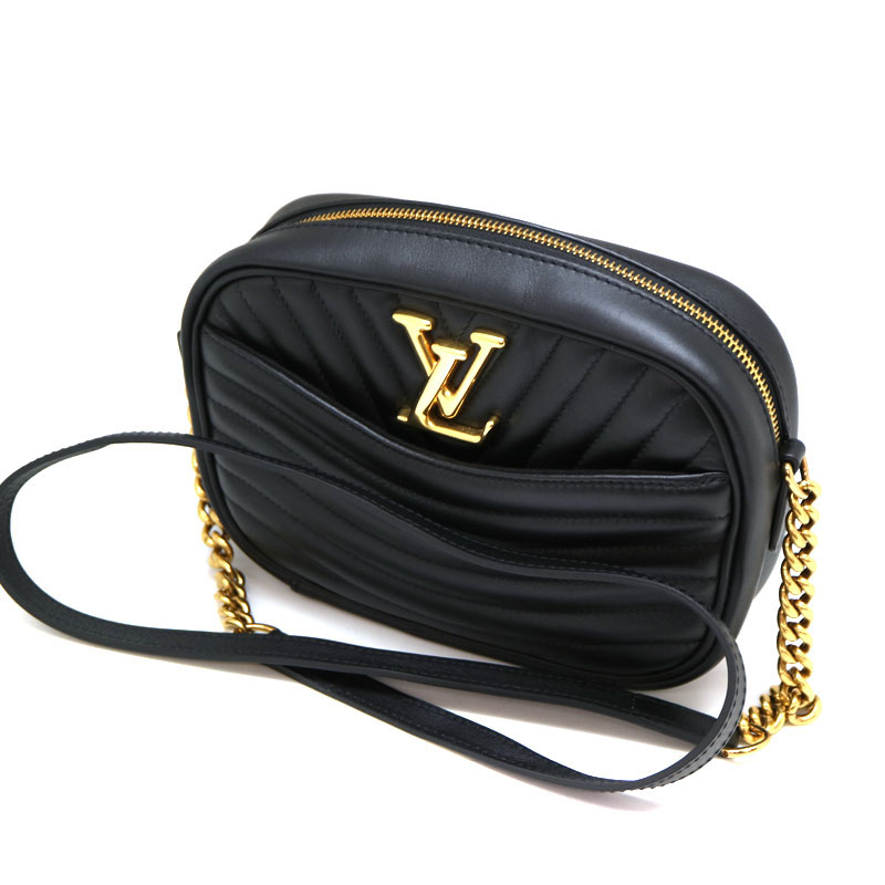 LOUISVUITTON【ルイヴィトン】　M53682　ニューウェーブ　ニューカメラバッグ　スムースカーフレザー　ノワール　ブラック系　ショルダーバッグ　レディース【中古】　USED-8　質屋　かんてい局茜部店　A2008714