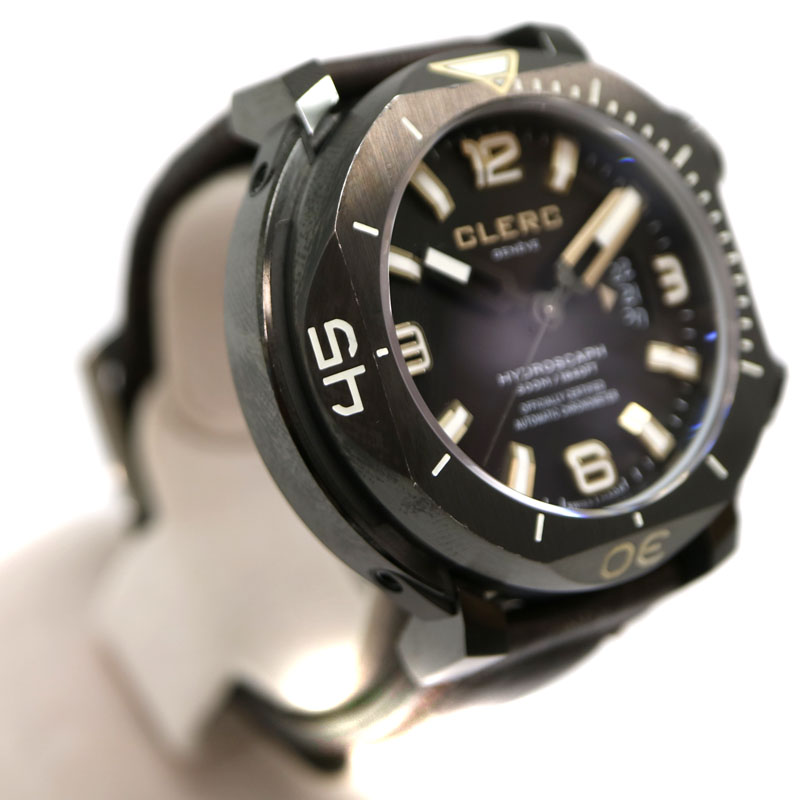 質屋かんてい局オンラインショップ 値下げ Clerc クレール H1 4a 3 6 ハイドロスカフ オートマチック クロノメーター ダイバーズウォッチ 500m防水 オーバーホール済 メンズ 腕時計 Used 7 中古 A2007857 質屋かんてい局茜部店