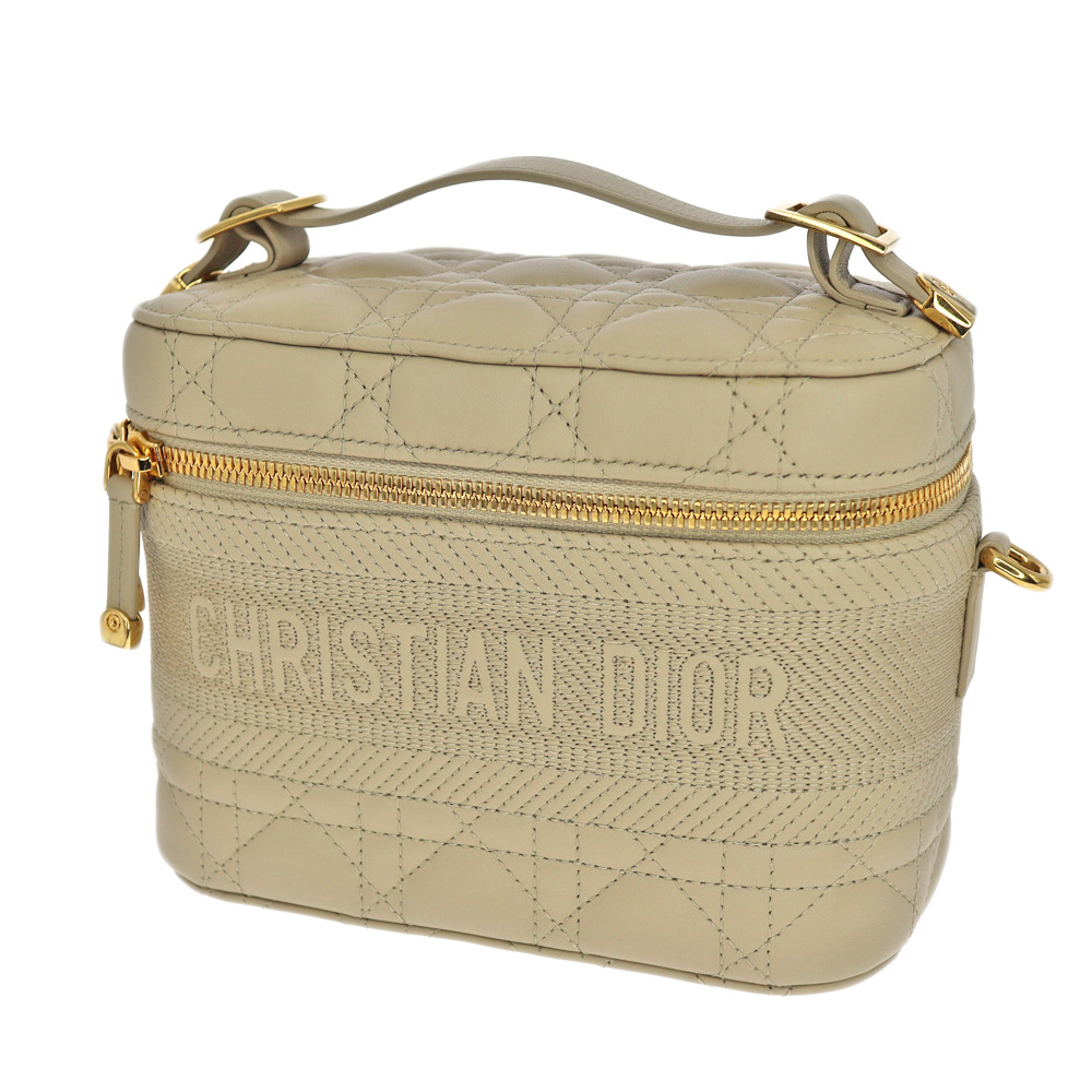 クリスチャンディオール Christian Dior S5488UNTR カナージュスモールバニティ ベージュ【中古】