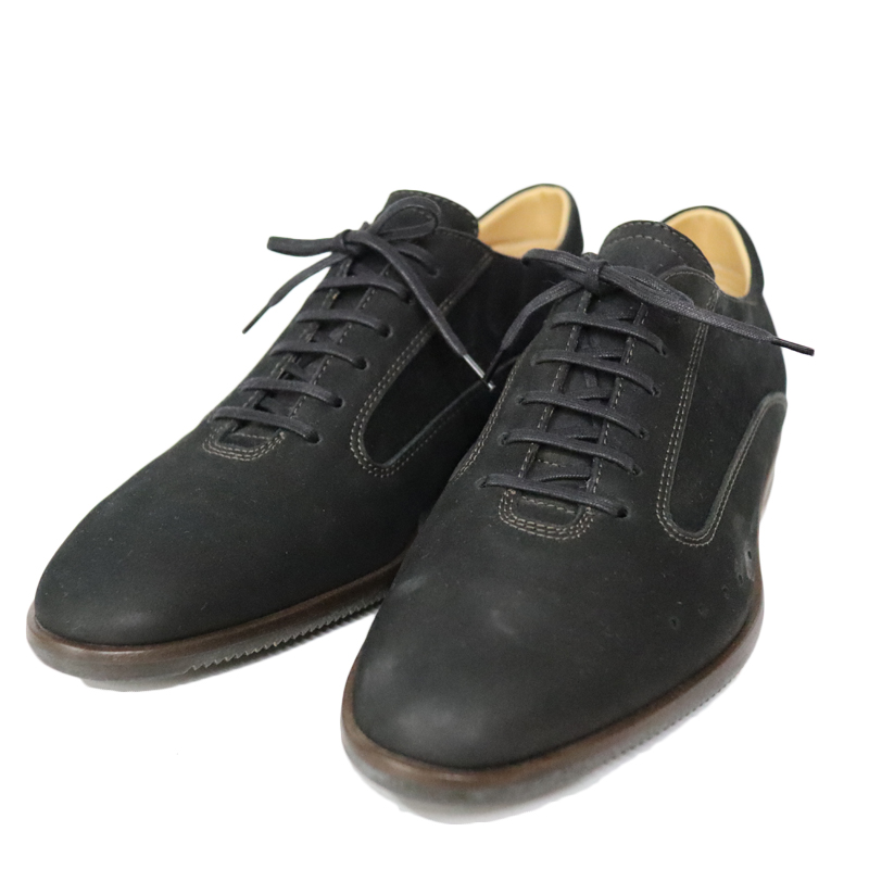 JOHN LOBB【ジョンロブ】 8695　WINNER ウィナー スエード スニーカー 6E 約24.5cm 革靴 ブラック メンズ 靴【中古】USED-8　質屋　かんてい局小牧店　c21-6998
