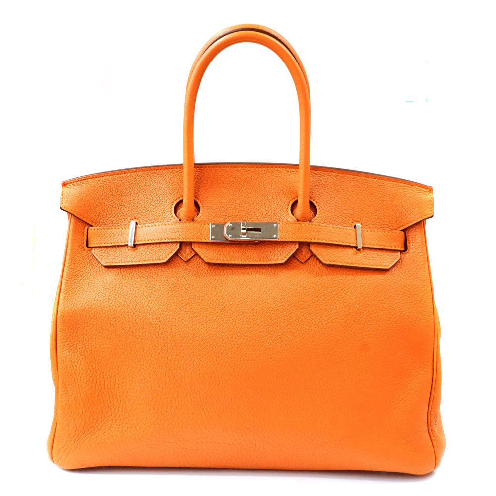 エルメス Hermes バーキン35 トゴ オレンジ バッグ【中古】