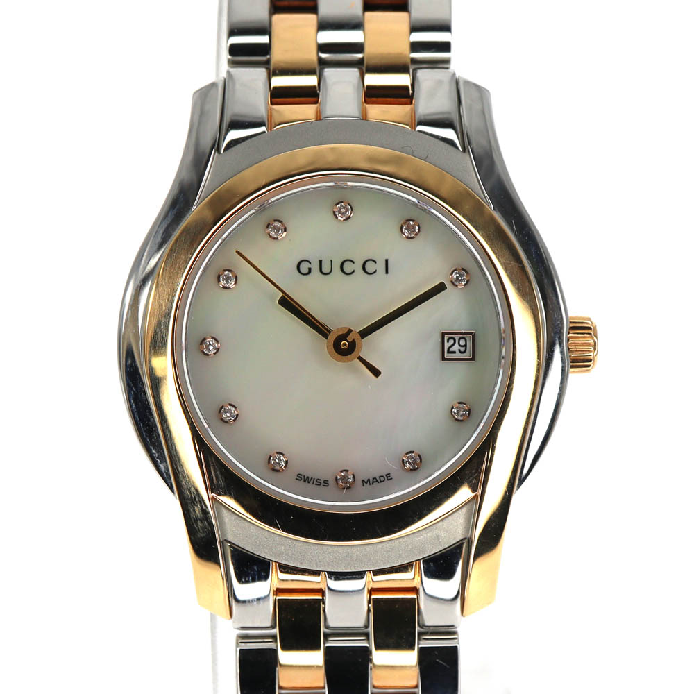 グッチ Gucci 5500L YA055535 クォーツ Gクラス シェル 腕時計【中古】
