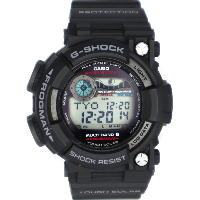 CASIO【カシオ】GWF-1000-1JF G-SHOCK ジーショック フロッグマン  FROGMAN ブラック 腕時計 樹脂バンド ステンレススチール 耐衝撃構造 タフソーラー 200m 潜水用防水 電波 メンズ 【中古】USED-7 質屋 かんてい局大垣店 p22-2822