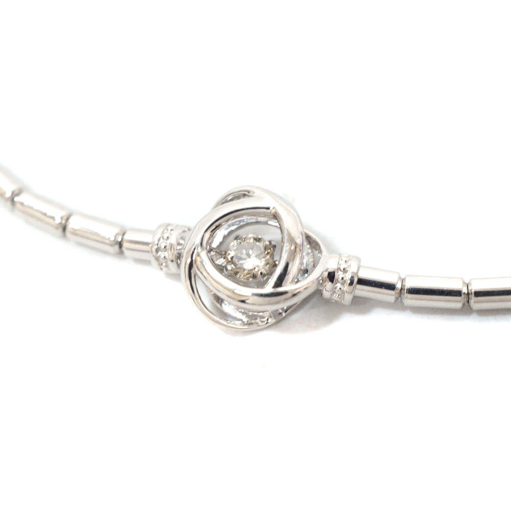 プラチナ ダイヤモンド ブレスレット ダンシングストーン 特注モデル】ダンシングストーンブレスレット 0.1ct PT900 プラチナ