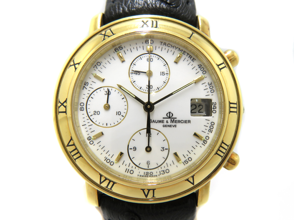 baume&mercier 手巻き　クロノグラフ　ジャンク Yahoo!オークション -「クロノグラフ」(ボーム＆メルシエ) (は行