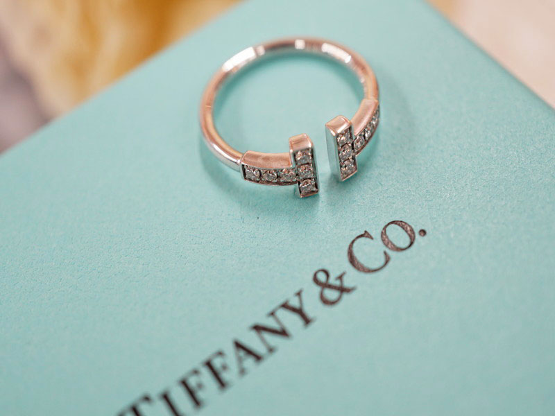 2個まとめてTiffany リング　ティファニーTワイヤーリング指輪