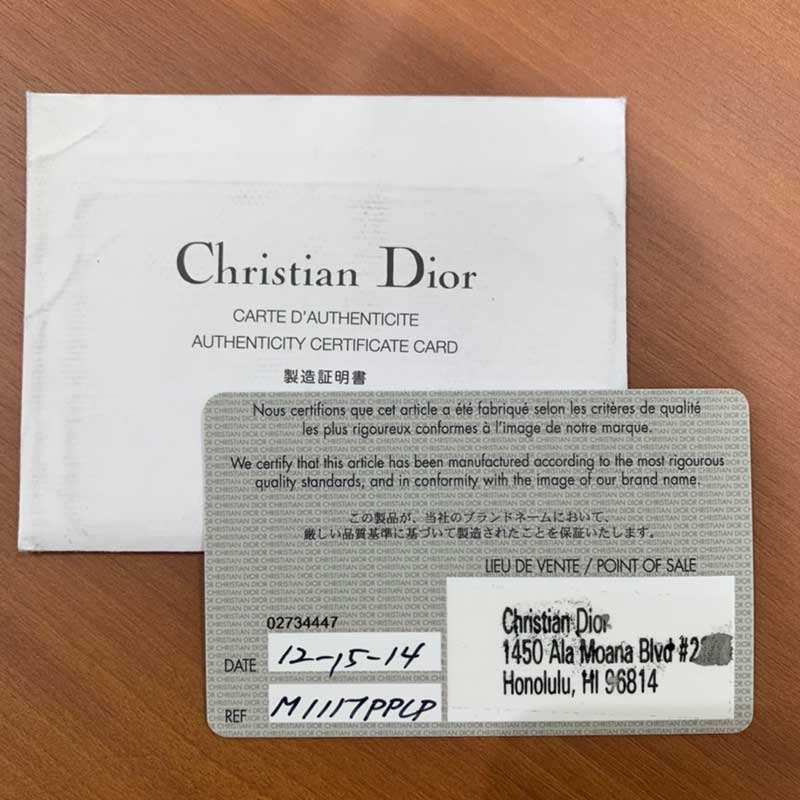 持ち手の部分に使用感有りChristian Dior　バッグ　品質保証カード付き