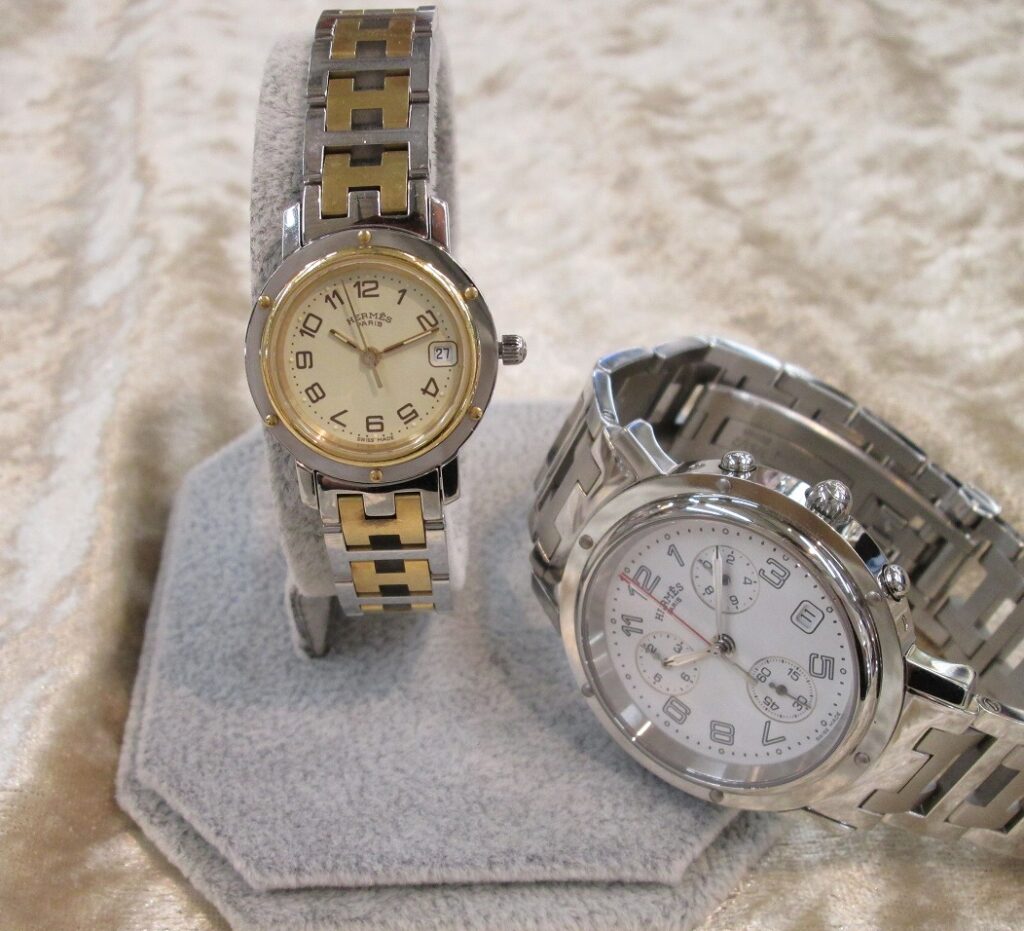 【日本国産】HERMES(エルメス) 腕時計 クリッパークラシック CP1.310 レディース 黒 クリッパー